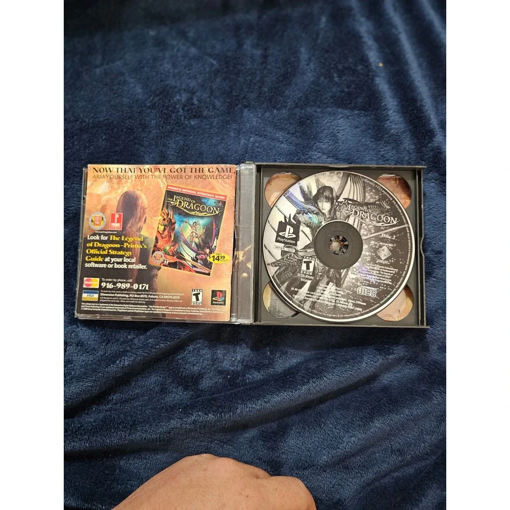 The Legend of Dragoon PS1 PlayStation 1 Black Label 4-Disc Set Complete JRPG